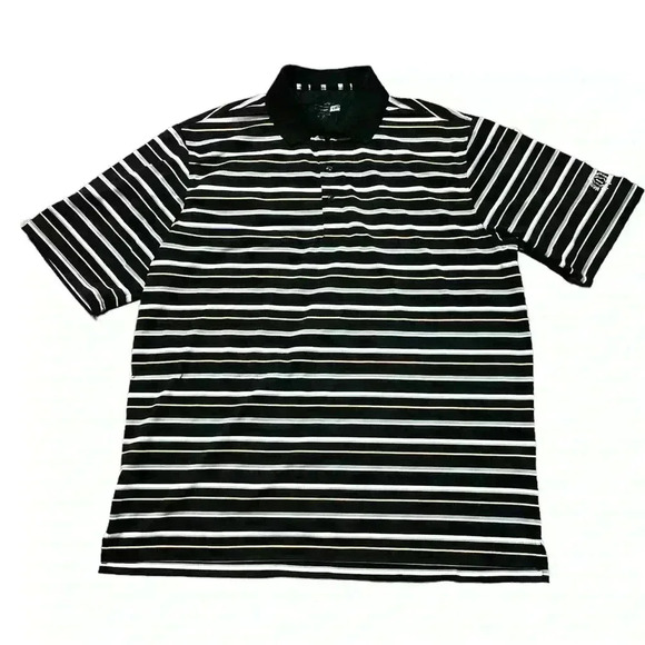 **Black Striped Jack Nicklaus Memorial Tournament Polo** - Picture 3 of 7